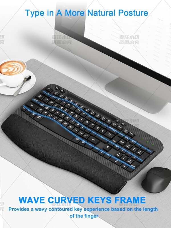 71ItyMTzPcL._AC_SL1500_.jpg Wireless Keyboard and Mouse Combo, Wave Keys Computer Ergono...