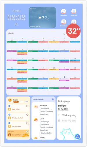 Cozyla 32 Inch Digital Calendar Wall Touch Screen Chore Char... Cozyla 32 Inch Digital Calendar Wall Touch Screen Chore Char...