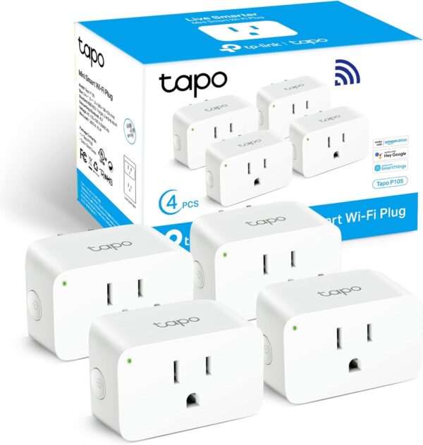 TP-Link Tapo Smart Plug Mini 15A, Smart Home Wi-Fi Plug, TP-Link Tapo Smart Plug Mini 15A, Smart Home Wi-Fi Plug, Sup...