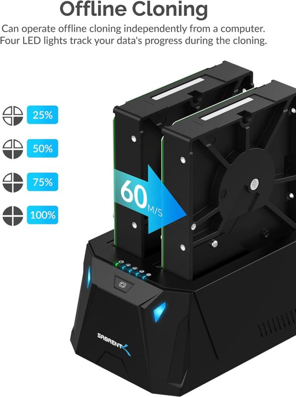 71Jzq7IwCaS._AC_SL1500_.jpg SABRENT USB Type C SATA 2.5” & 3.5” Dual Bay Hard Drive Dock...