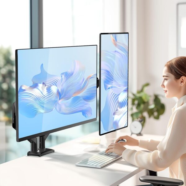 71KUtSFv6xL._AC_SL1500_.jpg WALI Dual Monitor Mount, Adjustable Gas Spring Monitor Desk ...