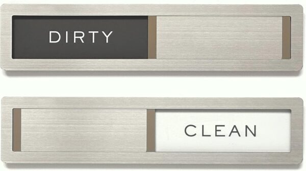 Dishwasher Magnet Clean Dirty Sign, Kubik Letters Premium St...