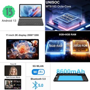 2025 2K Tablet 11 Inch Android 13 | Octa-Cores | 2025 2K Tablet 11 Inch Android 13 | Octa-Cores | 16GB RAM+25...