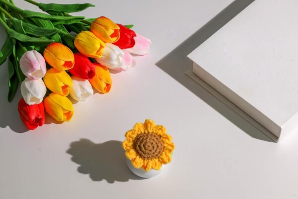 SITUMEIZI Fake Flowers Tulips Artificial Silk Flower 15pcs R...