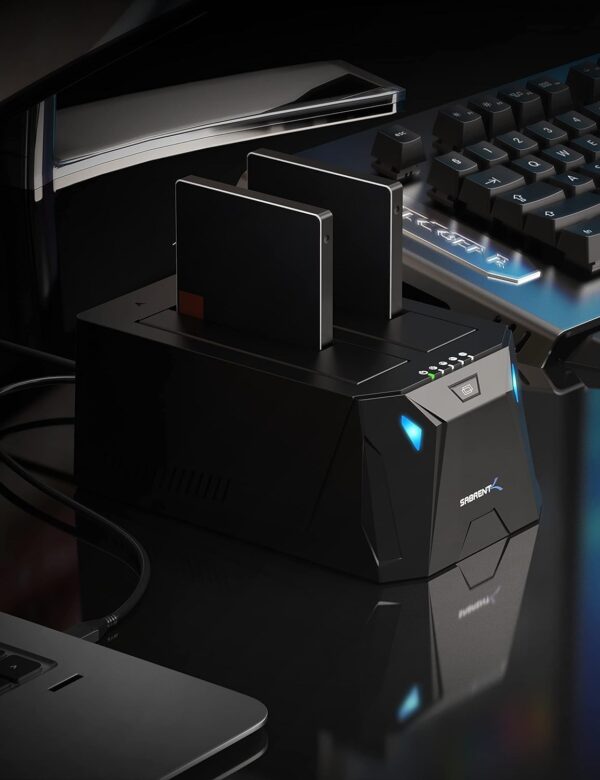 71M515WnMbS._AC_SL1500_.jpg SABRENT USB Type C SATA 2.5” & 3.5” Dual Bay Hard Drive Dock...