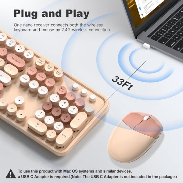 71MEdIDH6bL._AC_SL1500_.jpg MOFII Wireless Keyboard and Mouse Combo,2.4GHz Retro Full-Si...