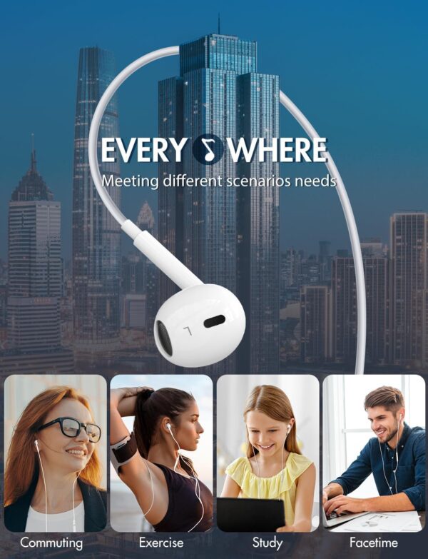71N4In0Z6oL._AC_SL1500_.jpg Antool Wired Earbuds,【Ultra Clear Calls & no Noise】 Headphon...