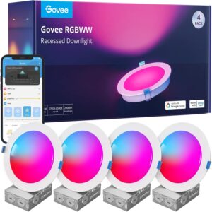 Govee Smart Recessed Lighting 6 Inch, Wi-Fi Bluetooth Direct... Govee Smart Recessed Lighting 6 Inch, Wi-Fi Bluetooth Direct...