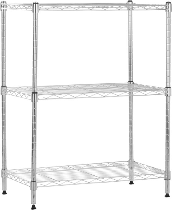 Amazon Basics 3-Shelf Adjustable Heavy Duty Steel Wire Rack ... Amazon Basics 3-Shelf Adjustable Heavy Duty Steel Wire Rack ...