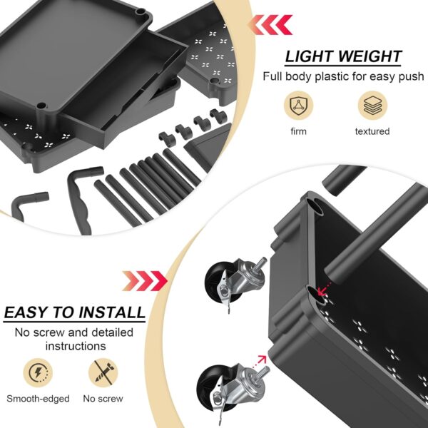 71PG3ifdtNL._AC_SL1500_.jpg Goovilla 3 Tier Rolling Utility Cart Organizer with Removabl...