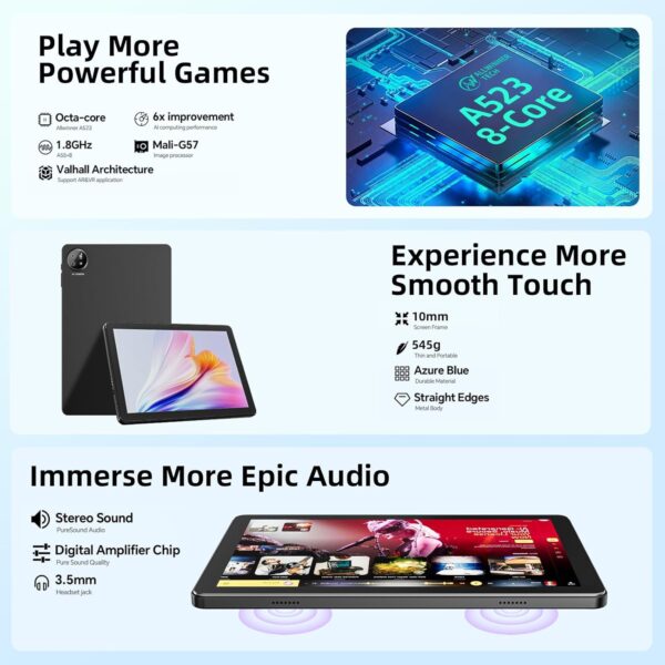 71Pr3qJ3HKL._AC_SL1500_.jpg Android 14 Tablet, 10-inch with Bluetooth 5.4, 12GB RAM + 12...