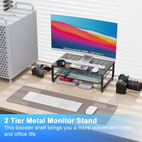 gianotter Desk Organizers and Accessories, 2-Tier Metal Moni...