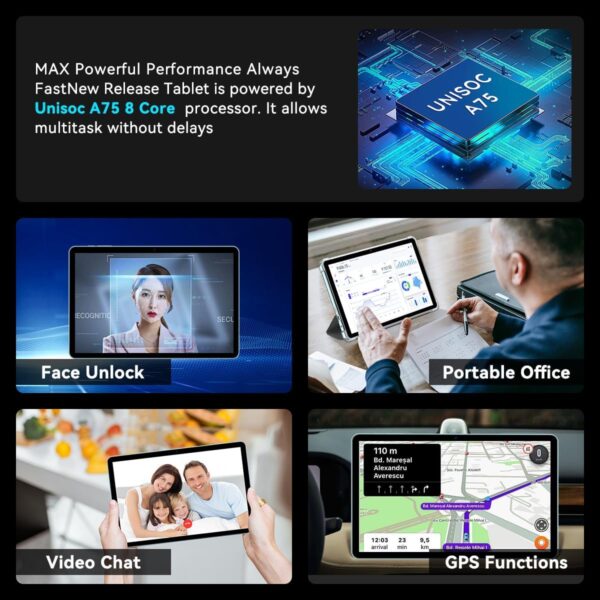 71QKDW9cJYL._AC_SL1200_.jpg Android 14 Tablets,Unisoc A75 8 Core CPU.10 Inch Tablet.12GB...