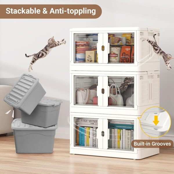 71QT0runYJL._AC_SL1500_.jpg 345Qt Stackable Storage Bins with Lids & Wheels, 3-Pack Larg...