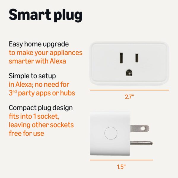 71QU4G602FL._AC_SL1500_.jpg Amazon Basics Smart Plug, Works with Alexa Only, 2.4 GHz Wi-...