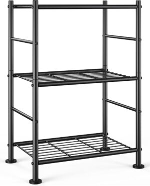Storage Shelves - 3 Tier Shelf Organizer, Sturdy Metal Garag... Storage Shelves - 3 Tier Shelf Organizer, Sturdy Metal Garag...