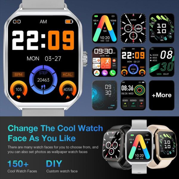 71R4jNjTxjL._AC_SL1200_.jpg Curve Smart Watch for Men Women, 1.83" HD Smartwatch with Si...