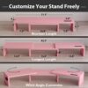 BONTEC Dual Monitor Stand Riser with Smartphone Holder, Adju...