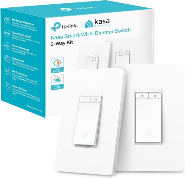 Kasa Smart 3 Way Dimmer Switch KIT, Dimmable Light Switch Kasa Smart 3 Way Dimmer Switch KIT, Dimmable Light Switch Co...