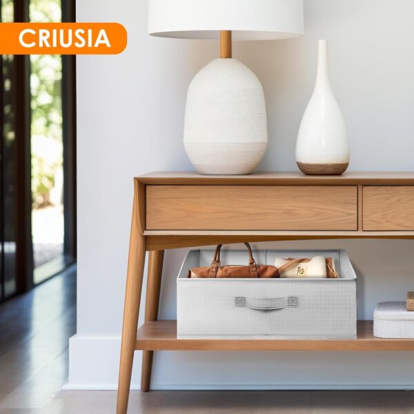 71ST-UeLFcL._AC_SL1500_.jpg Criusia 4 Pack Large Closet Shelf Organizer Bins with Handle...