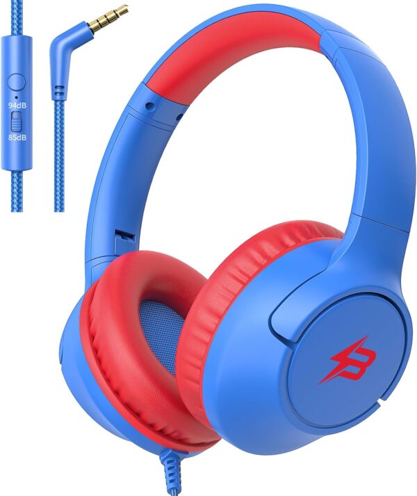Kids Headphones with Cord for School, 85/94dB Volume Limit, ...