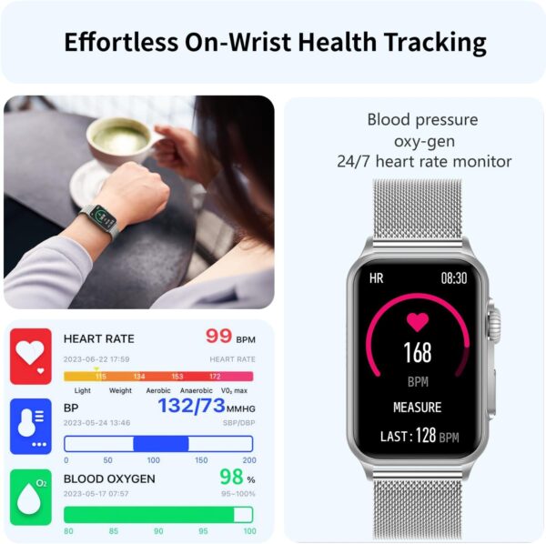 71TpiDmGFJL._AC_SL1500_.jpg FITVII Nexa Fitness Tracker Answer/Make Calls, Smart Watch w...