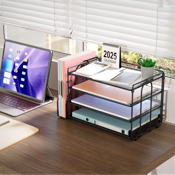 71Uc8RPEVSL._AC_SL1500_.jpg gianotter 4-Tier Paper Organizer with Magazine Holder, Desk ...