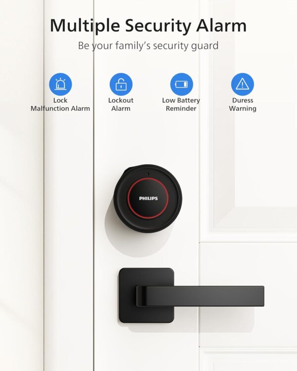 71VA7cSQVVL._AC_SL1500_.jpg Philips Wi-Fi Smart Lock, Turn Your Existing Deadbolt into S...