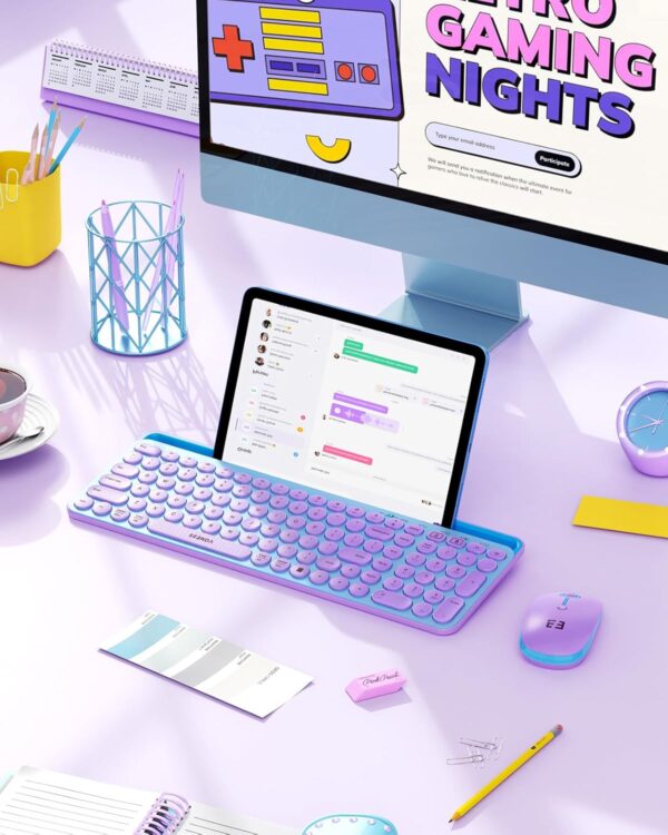 71VTCd8DclL._AC_SL1500_.jpg seenda Bluetooth Keyboard and Mouse for iPad, Multi-Device B...