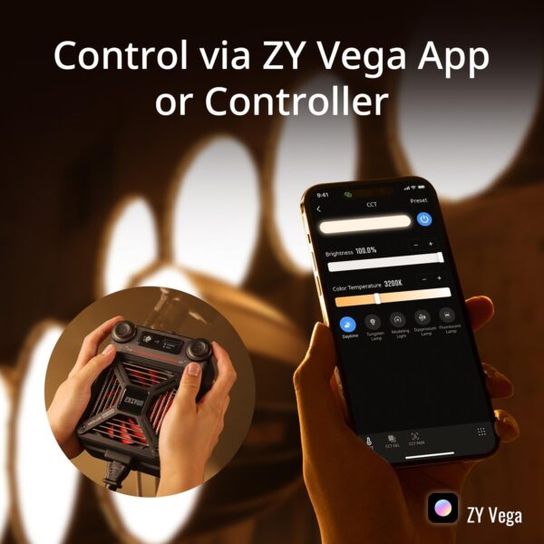 ZHIYUN MOLUS G300 [Official], 300W COB Bi-Color LED Video Li...