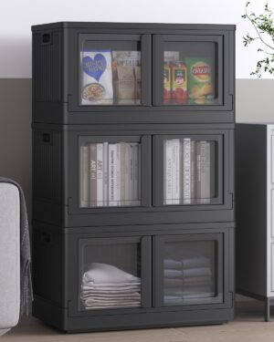 FLEXIMOUNTS 228 QT-3 Pack Stackable Storage Bins With Lids, ... FLEXIMOUNTS 228 QT-3 Pack Stackable Storage Bins With Lids, ...