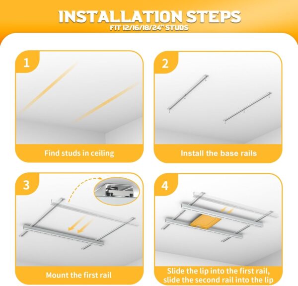 71WxbIKu8oL._AC_SL1500_.jpg Overhead Tote Storage Rail System, Garage Ceiling Bin Storag...