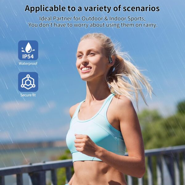 Open Ear Headphones, Bluetooth Headphones 5.3 Sports with Sm...