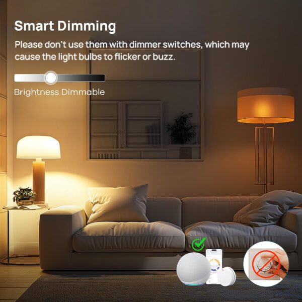 Linkind Color Changing Smart WiFi Light Bulbs, Work with Ale...