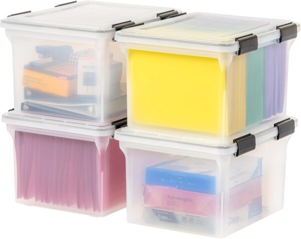 71XaPFm77SL._AC_SL1500_.jpg IRIS USA File Box WeatherPro File Organizer Plastic File Box...