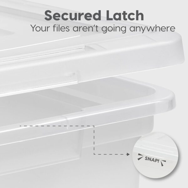 71Y5VgCE0rL._AC_SL1500_.jpg IRIS USA File Box, Plastic File Organizer with Lids for Lett...