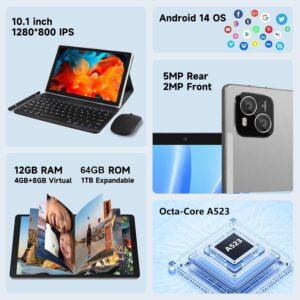 Tablet, Android 14 Tablet with 12GB (4+8) RAM 128GB ROM, Tablet, Android 14 Tablet with 12GB (4+8) RAM 128GB ROM, Oct...