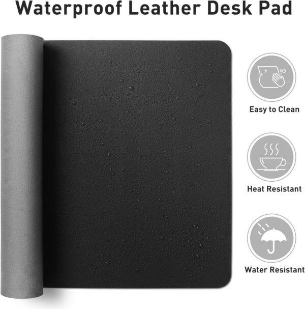 71YJd5YVgHL._AC_SL1500_.jpg Aothia Leather Desk Pad Protector, Mouse Pad, Office Desk Ma...