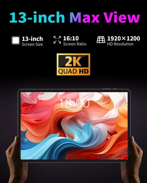 71Z4i3QR6GL._AC_SL1500_.jpg TECLAST T65Max Tablet, 13" Android Tablet with 256GB ROM, He...