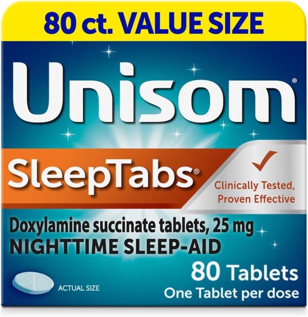 Unisom SleepTabs, Nighttime Sleep-aid, Doxylamine Succinate,... Unisom SleepTabs, Nighttime Sleep-aid, Doxylamine Succinate,...