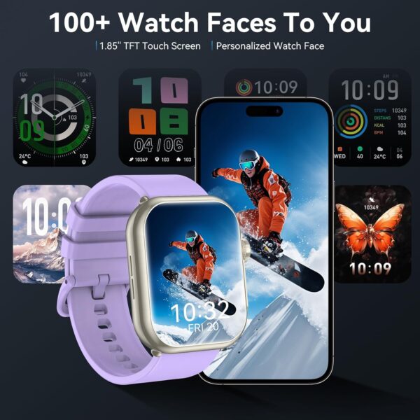 71Zz9PQXOTL._AC_SL1500_.jpg Smart Watch for Men Women, 1.85" HD Fitness Tracker with Cal...