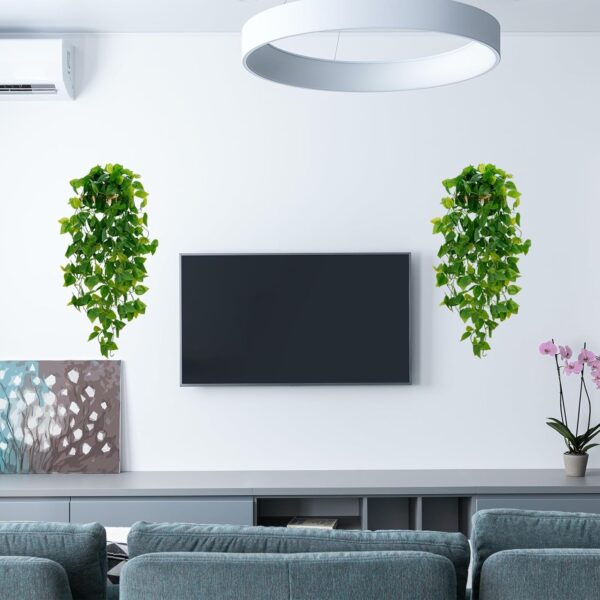 71b87pRiM1L._AC_SL1500_.jpg BLEUM CADE Fake Hanging Plants, 2pcs Artificial Hanging Plan...