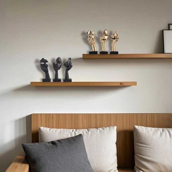 71cQt7hkV6L._AC_SL1500_.jpg 3 Pcs Thinker Small Statue Set - Golden Black Abstract Art S...