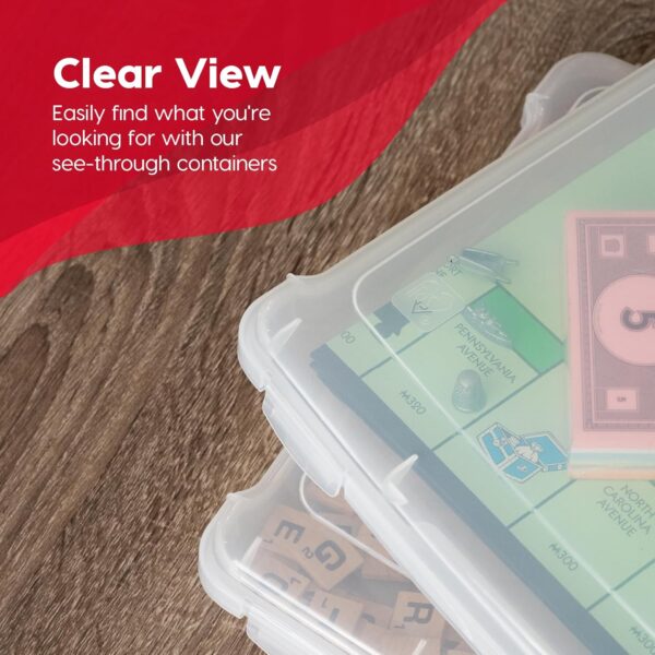 IRIS USA Board Game Storage Organizer Portable Plastic Proje...