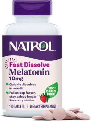 Natrol Fast Dissolve Melatonin 10mg Tablets - Strawberry Fla... Natrol Fast Dissolve Melatonin 10mg Tablets - Strawberry Fla...