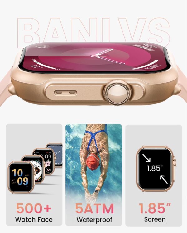 Smart Watches for Men Women: Smart Watch with 1000mAh 100 Da...