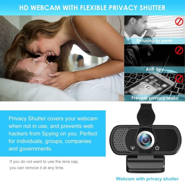71dIanLMBVL._AC_SL1500_.jpg Full HD 1080P Webcam with Privacy Shutter and Tripod, Pro St...