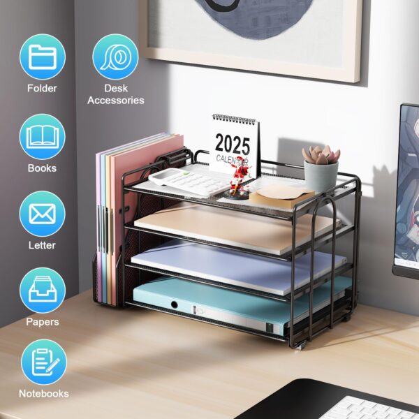 71dWgmKy-6L._AC_SL1500_.jpg gianotter 4-Tier Paper Organizer with Magazine Holder, Desk ...