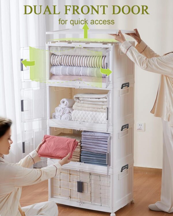 71dhdHuVs0L._AC_SL1500_.jpg OlarHike 76QT Lockable Storage Bins with Lids - Folding Stor...