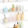 upsimples 4 Pack Acrylic Shelves for Wall Storage, 15" Float...